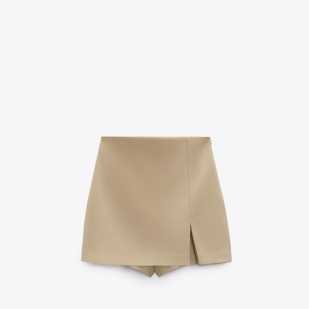 Zara Tan Women's Slit Skort